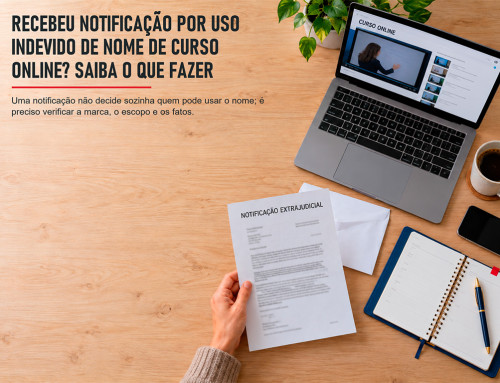 Recebeu notificação por uso indevido de nome de curso online? Saiba o que fazer